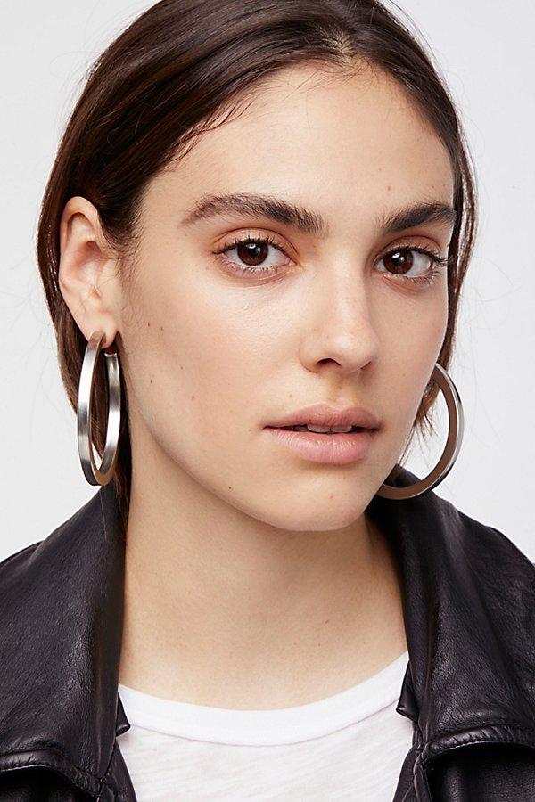 Square If You Dare Hoop Earrings By Free People